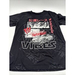 Vibes The Next Generation Tshirt Swoosh Mens Size Medium Black Graphic‎ Print